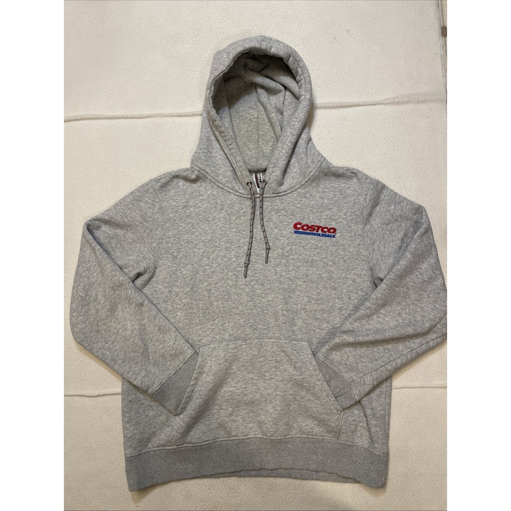 Costco Wholesale Hoodie Mens Size M Gray Fleece Oversized Unisex Comfy Soft